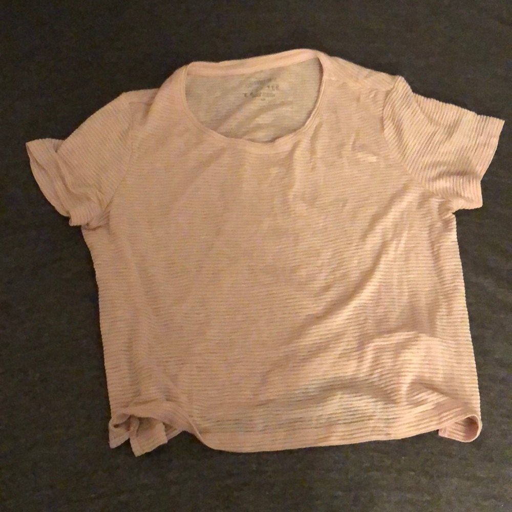 Pink striped T-shirt